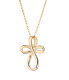 Women's 14K Yellow Gold Be Still And Know Cross Necklace