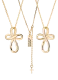 Women's 14K Yellow Gold Be Still And Know Cross Necklace