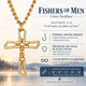 Fishers of Men Cross Necklace - Matthew 4:19