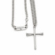 Men's Drumsticks Cross Necklace -Psalm 101:1