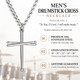 Men's Drumsticks Cross Necklace -Psalm 101:1
