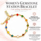 Women's Gemstone Station Bracelet - Revelation 21:5