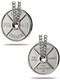 Shields of Strength Men's Stainless Steel High Relief Weight Plate Necklace-Phil 4:13 Front and Back View