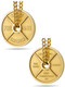 Shields of Strength Men's Gold Plated Stainless Steel High Relief Weight Plate Necklace-Phil 4:13 Front and Back View