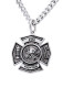 Men's Maltese Firefighter Cross / Axe Combo Necklace - Isaiah 6:8