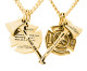 Men's Maltese Firefighter Cross / Axe Combo Necklace - Isaiah 6:8