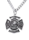Men's Maltese Firefighter Cross / Axe Combo Necklace - Isaiah 6:8