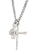 Drumsticks Cross Treble Clef Necklace Stainless Steel – Psalm 101:1