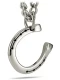 Men's Stainless Horseshoe & Nail Cross Necklace - John 19:30 & 1 Corinthians 16:13