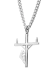 Men's Small Lineman Cross Necklace - John 1:4