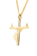 Men's Small Lineman Cross Necklace - John 1:4