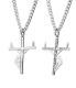 Men's Small Lineman Cross Necklace - John 1:4