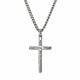Small Men's Philippians 4:13 Cross Necklace