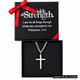 Small Men's Philippians 4:13 Cross Necklace