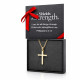Women's Small Philippians 4:13 Cross Necklace