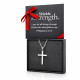 Women's Small Philippians 4:13 Cross Necklace