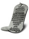 Shields of Strength Proverbs 3:5-6 Antique Finish Dog Tag Necklace- Back View