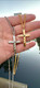 Lifestyle image of the Men's 4:13 Flag Cross Necklace Stainless Steel - Philippians 4:13