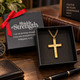 Men's Philippians 4:13 Flag Cross Necklace - Philippians 4:13