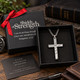 Men's Philippians 4:13 Flag Cross Necklace - Philippians 4:13