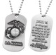 U.S. Marine Antique Finish Dog Tag Necklace - Joshua. 1:9