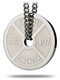 Stainless Steel Mini Weight Plate Necklace-Romans 8:37