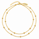 Women's Zechariah 4:6 Bead Station Double Necklace