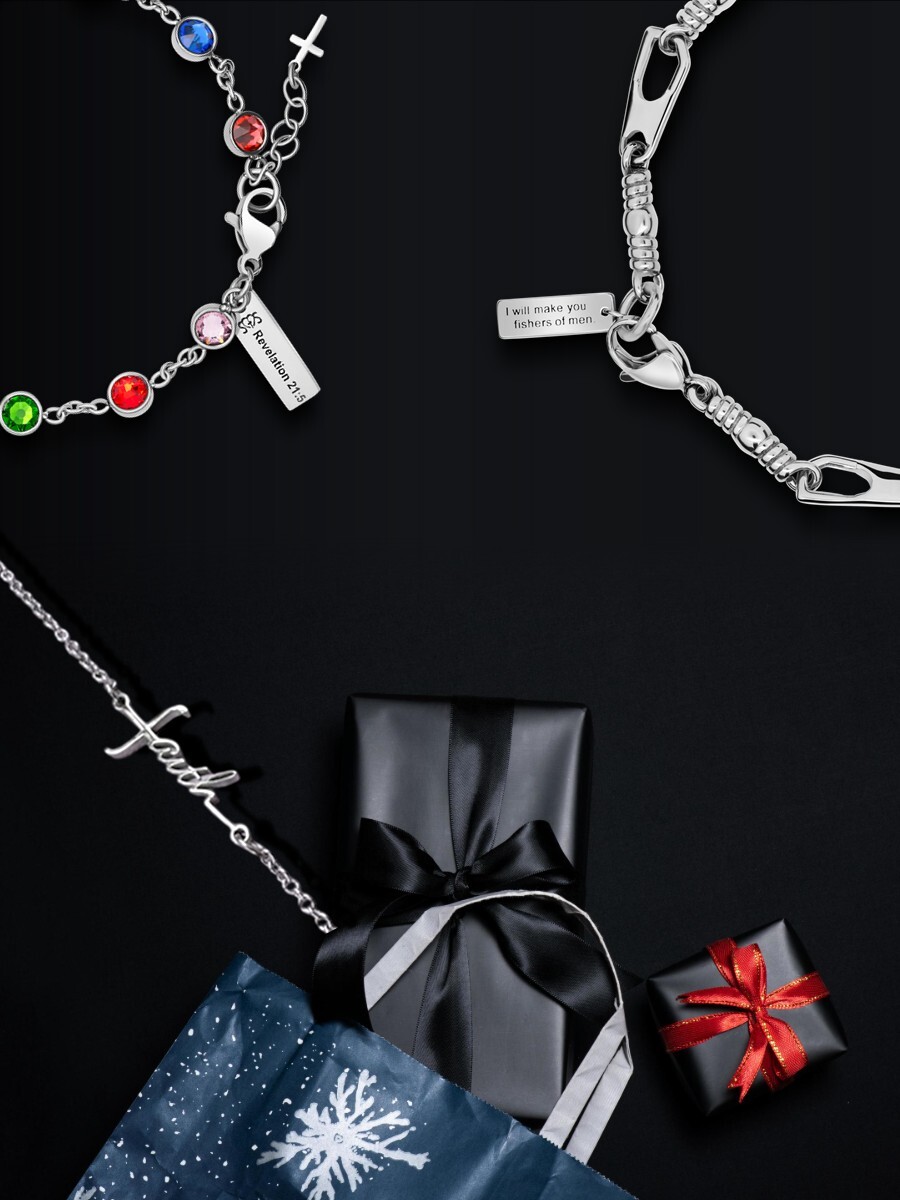 Fitness and Sports Jewelry with inscribed Scripture 