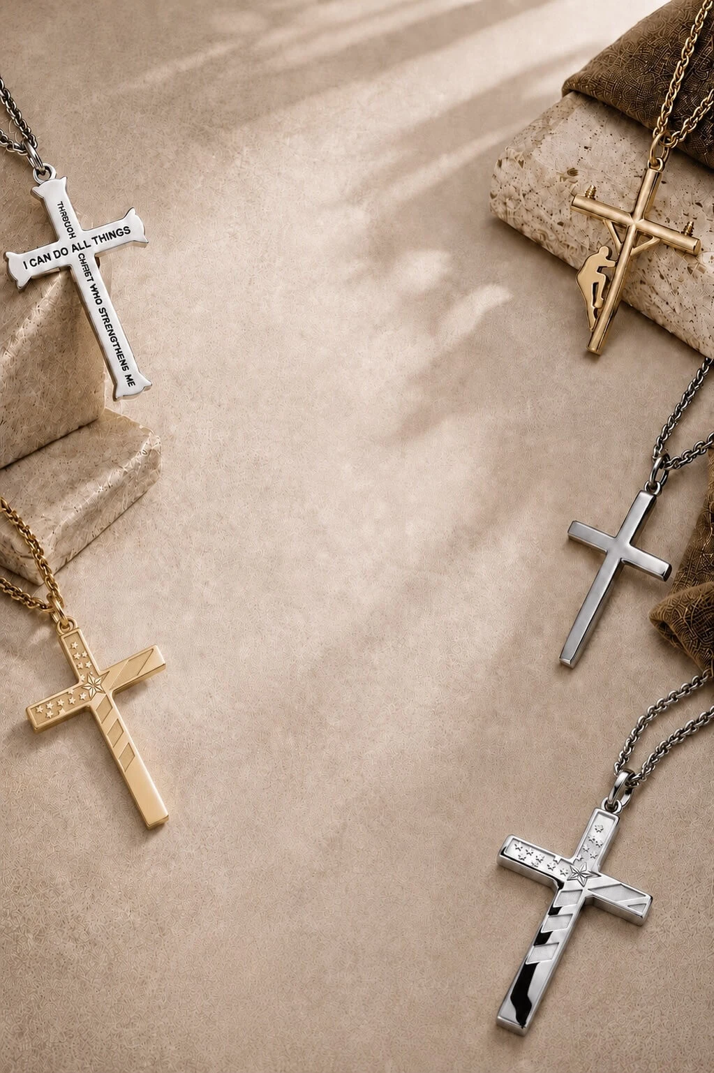 Labor Day Sale - 15% off Men's Cross Necklaces through September 8