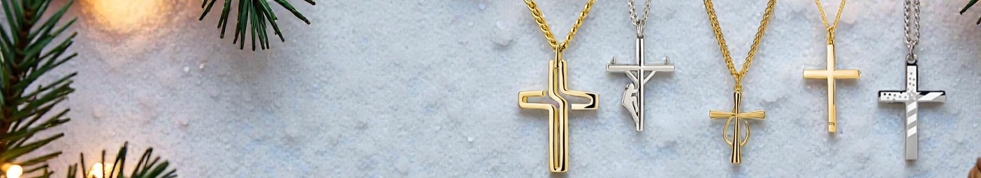 Men's Cross Necklaces for Christmas Gifts 