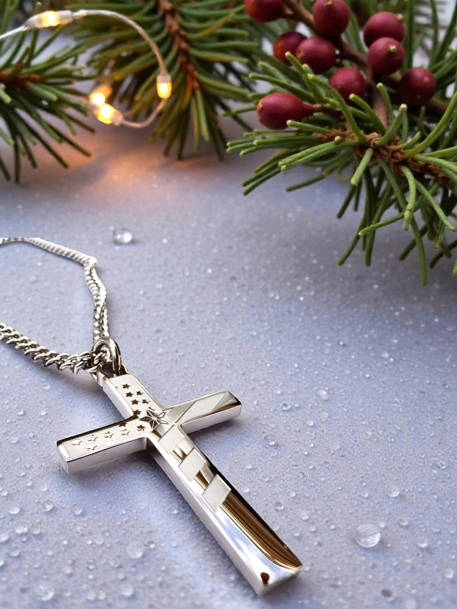 Men's Cross Necklaces for Christmas Gifts 