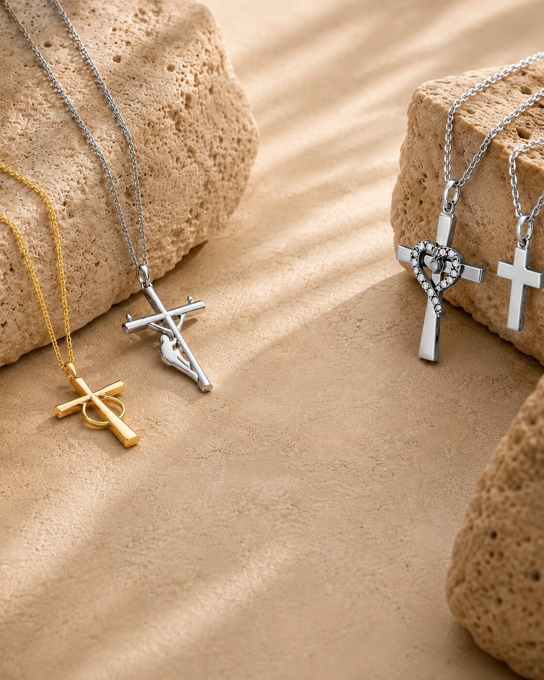 Christian Scripture Necklaces for Men and Women with Engraved Bible Verses - Durable Stainless Steel and 14K Gold by Shields of Strength