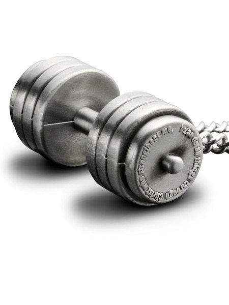 Shields of Strength Phil 4:13 Stack Plate Dumbbell Key Chain