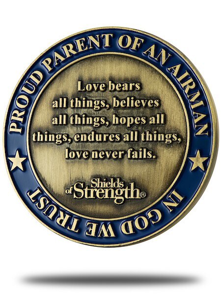 Proud Parent of an Airman Coin- 1 Corinthians 13:7