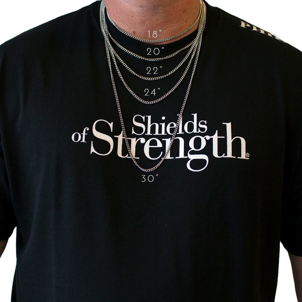 Men's Antique Finish Combo Necklace-Phil 4:13 Dumbbell/Phil 4:13 Grip Plate - Picture 8 of 8