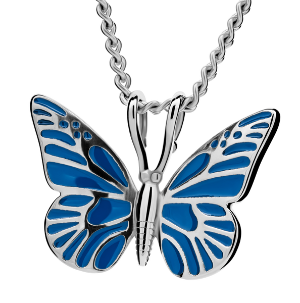 ◇BLACKPURPLE◇ 5P Blue Butterfly Necklace BLACKPURPLE (ブラックパープル) - Black Purple 5P Blue