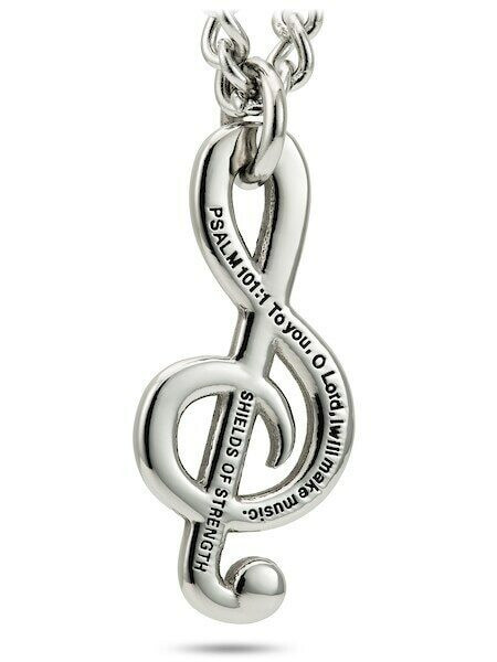 Scudi di Forza Uomo Inox Treble Clef-Salmo 101:1 - Foto 5 di 8