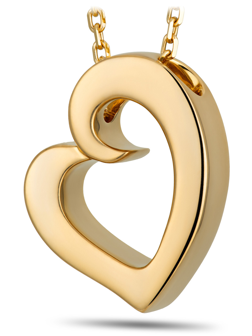 ゴールドの「Love」ペンダント Solid 14 K Gold 