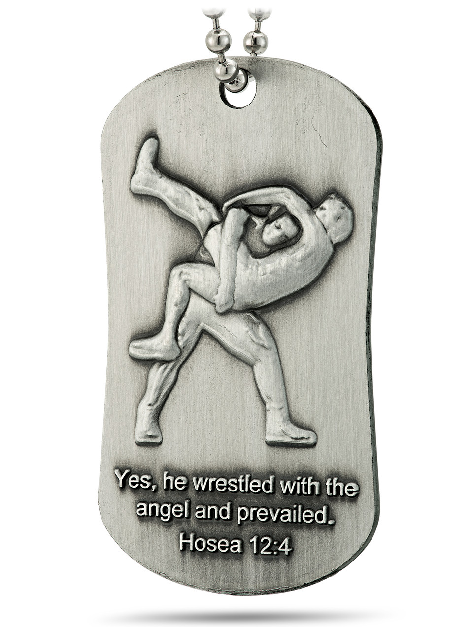 Wrestling - Antique Finish Dog Tag-(4Pack) 