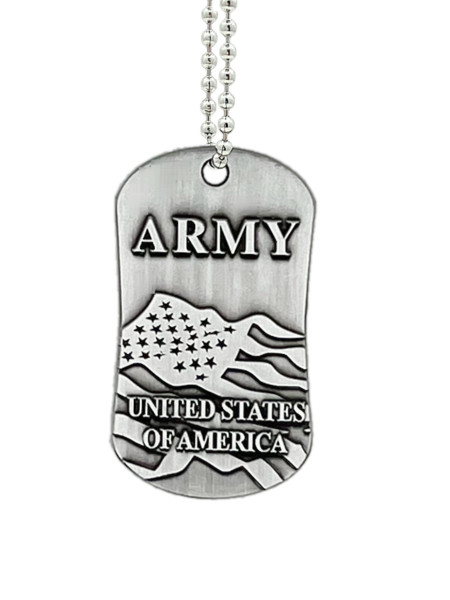 Army Dog Tag Necklace Joshua 1:9 Pack