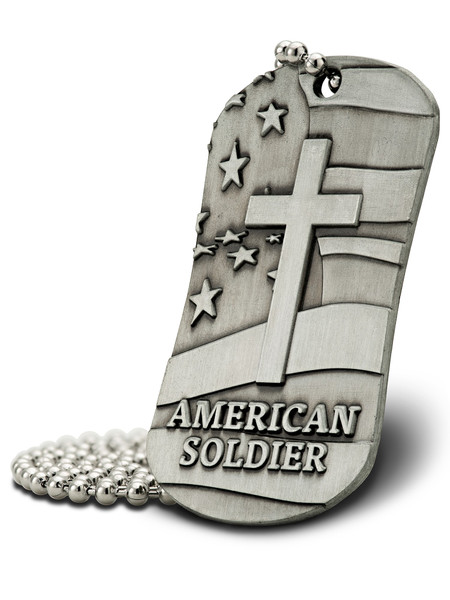 American Soldier Dog Tag Necklace-Joshua 1:9 | 4 Pack