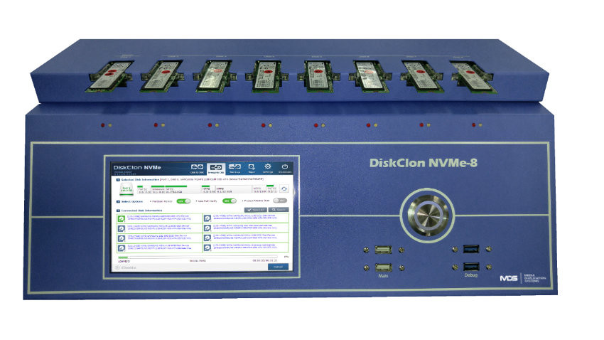 DiskClon NVMe 8 - M2 NVMe SSD Duplicator and Wiper