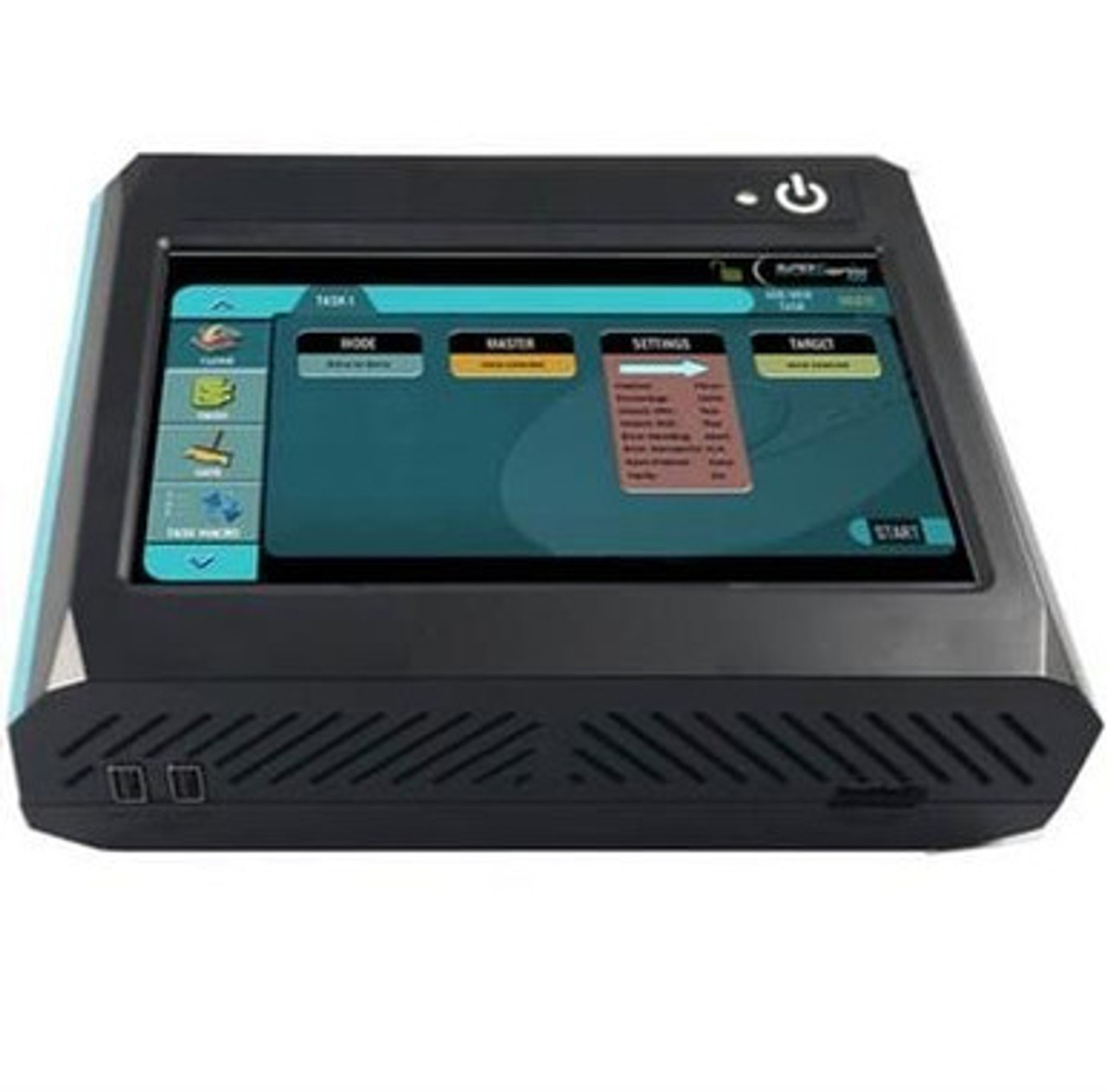 SS-Mobile 7-inch touchscreen display showing intuitive menu interface with clone, wipe, compare, and utility options for easy operation
