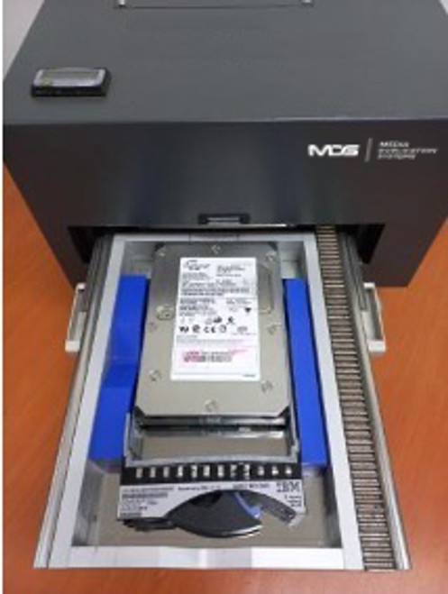 SD300 Hard Drive and Tape Degausser Server Drives with Tray/Caddy/Sled attached inside.