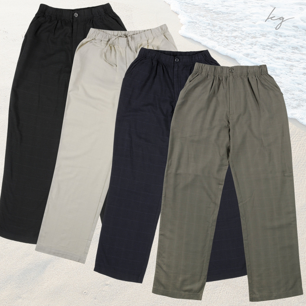 Amazon.com: Men's Drawstring Loose Linen Beach Pants Lightweight Elastic  Waist Yoga Lounge Cotton Trousers Pajamas (Army Green, S) : Clothing, Shoes  & Jewelry