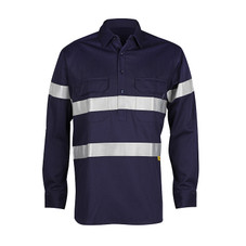 Men's 100% Bamboo Work Shirt (certified) - Navy (1006M)