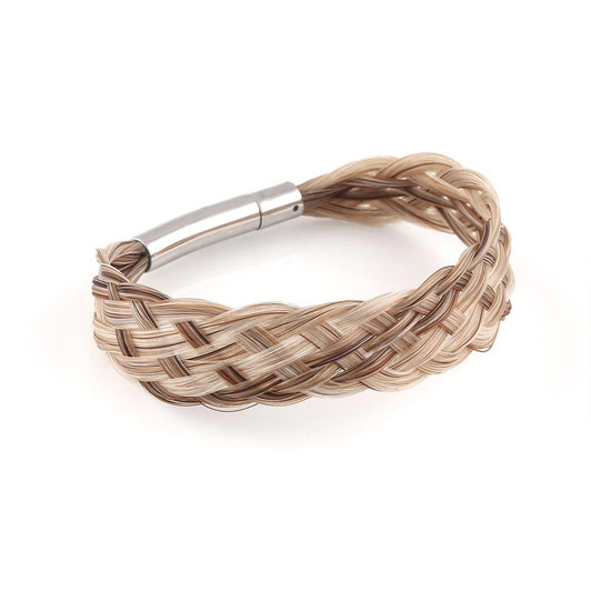 Lace - Wide Flat Weave Horsehair Bracelet Lace - Wide Flat Weave Horsehair Bracelet