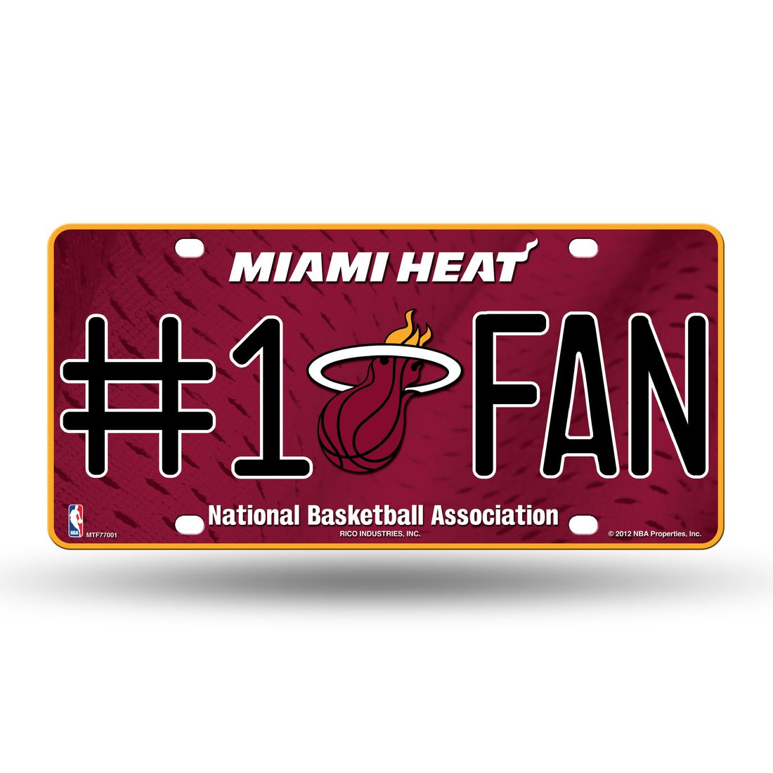 Miami Heat 1 Fan Metal License Plate Dragon Sports