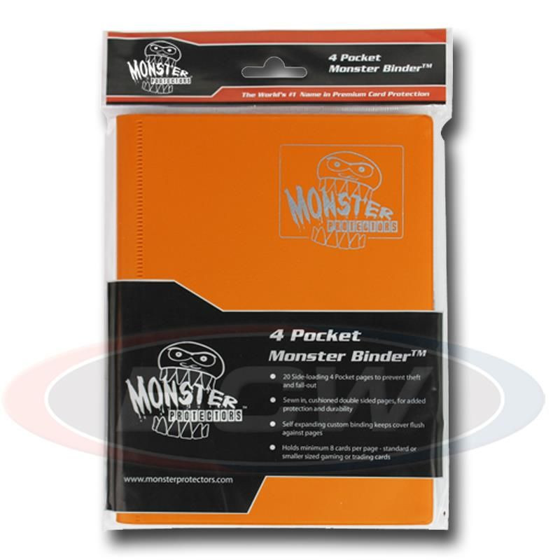 orange card binder Collector's Series 4 Pocket Zip Trading Card Binder - YELLOW |  POG-ZB-04-YEL main image 1