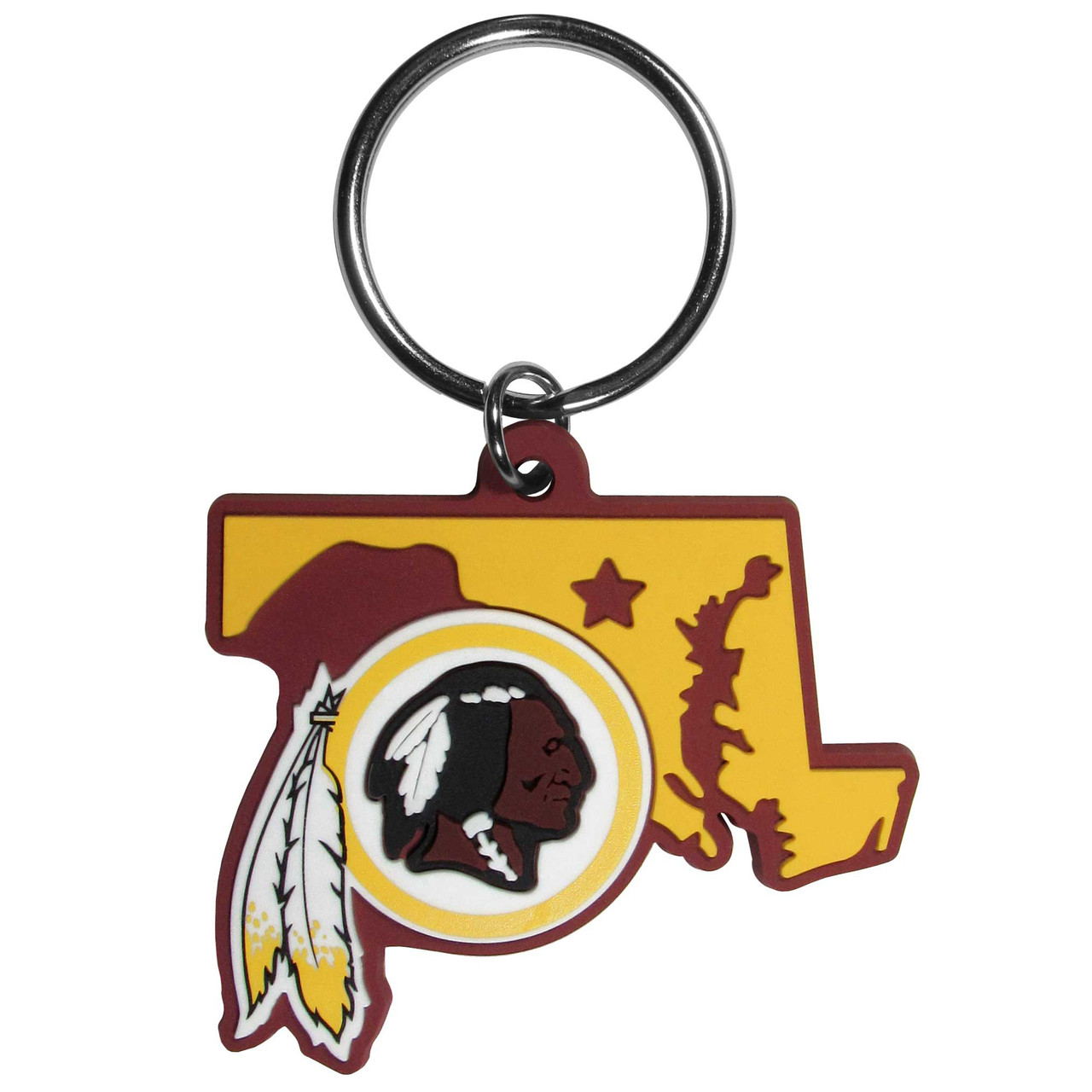 Washington Redskins Keychain Team Color Football CO - Caseys Distributing